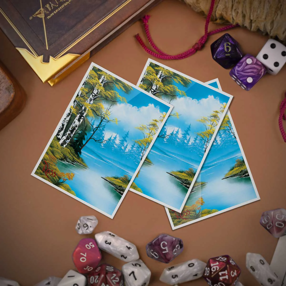 Ultra Pro Bob Ross Lakeside Path 105ct Apex Deck Protector Sleeves - Image 4