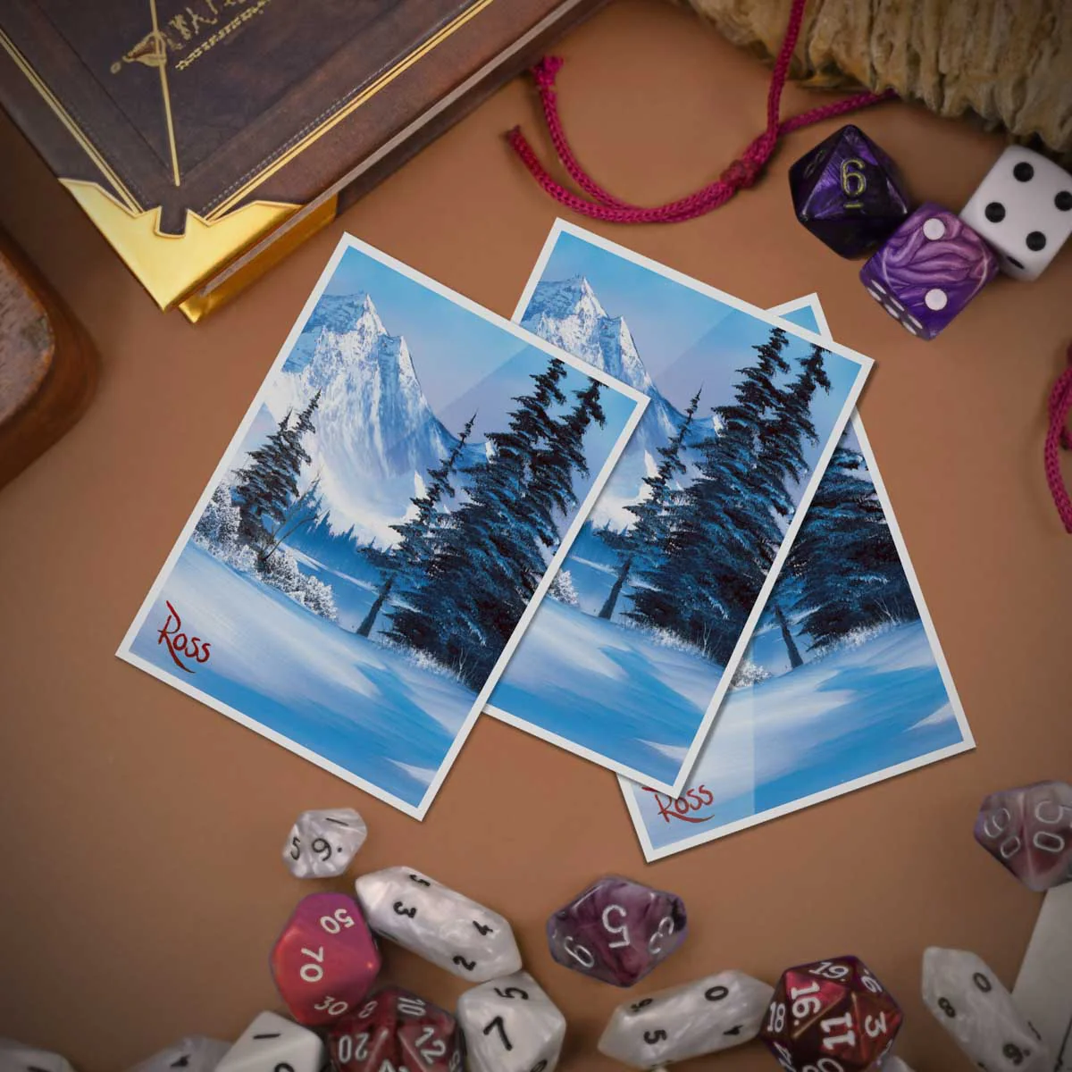 Ultra Pro Bob Ross - Winter Paradise 105ct APEX Deck Protector Sleeves - Image 4