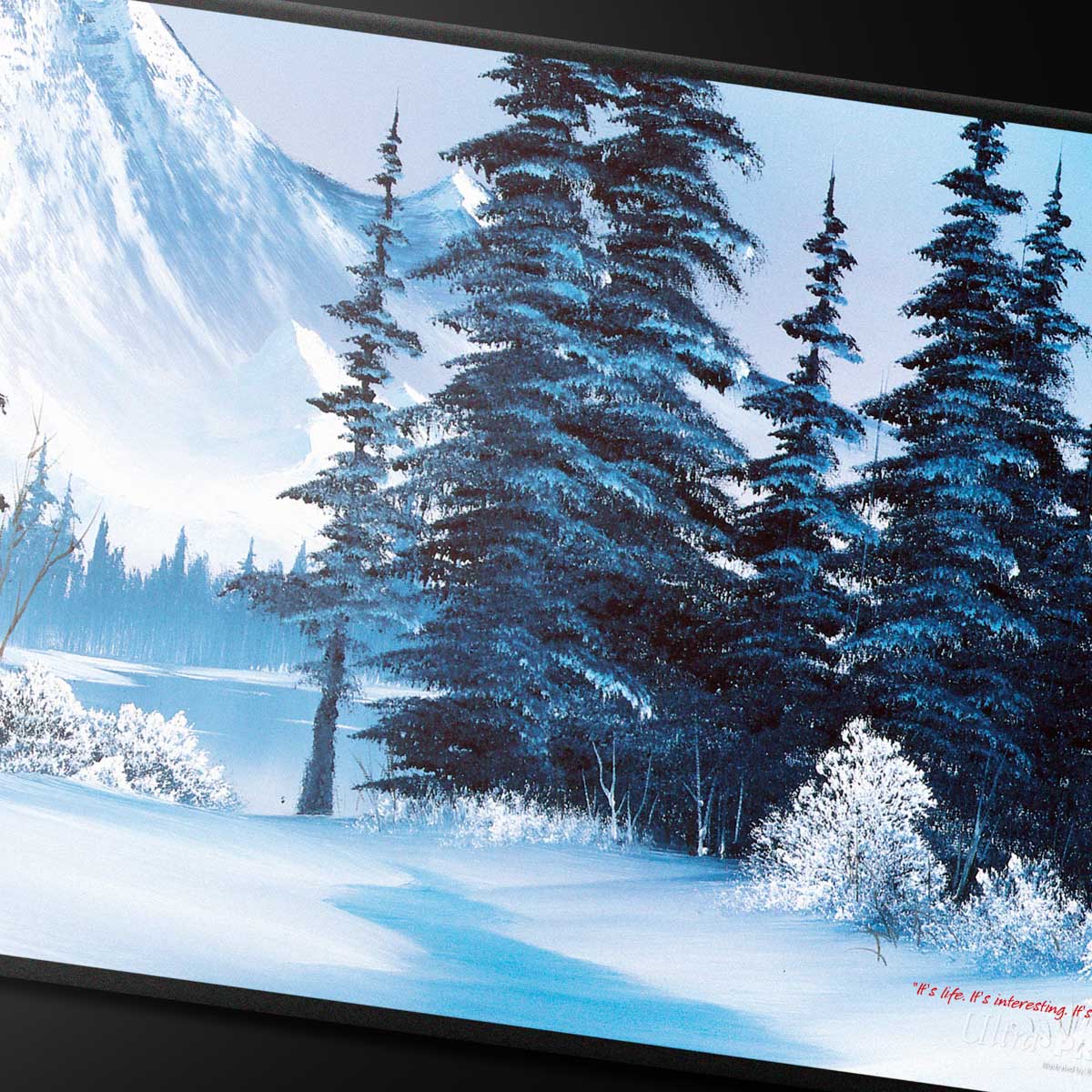 Ultra Pro Bob Ross - Winter Paradise Black Stitched Playmat - Image 2