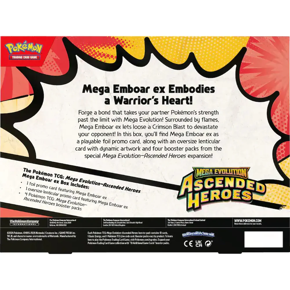 Pokemon Ascended Heroes Mega Emboar ex Box - Image 3
