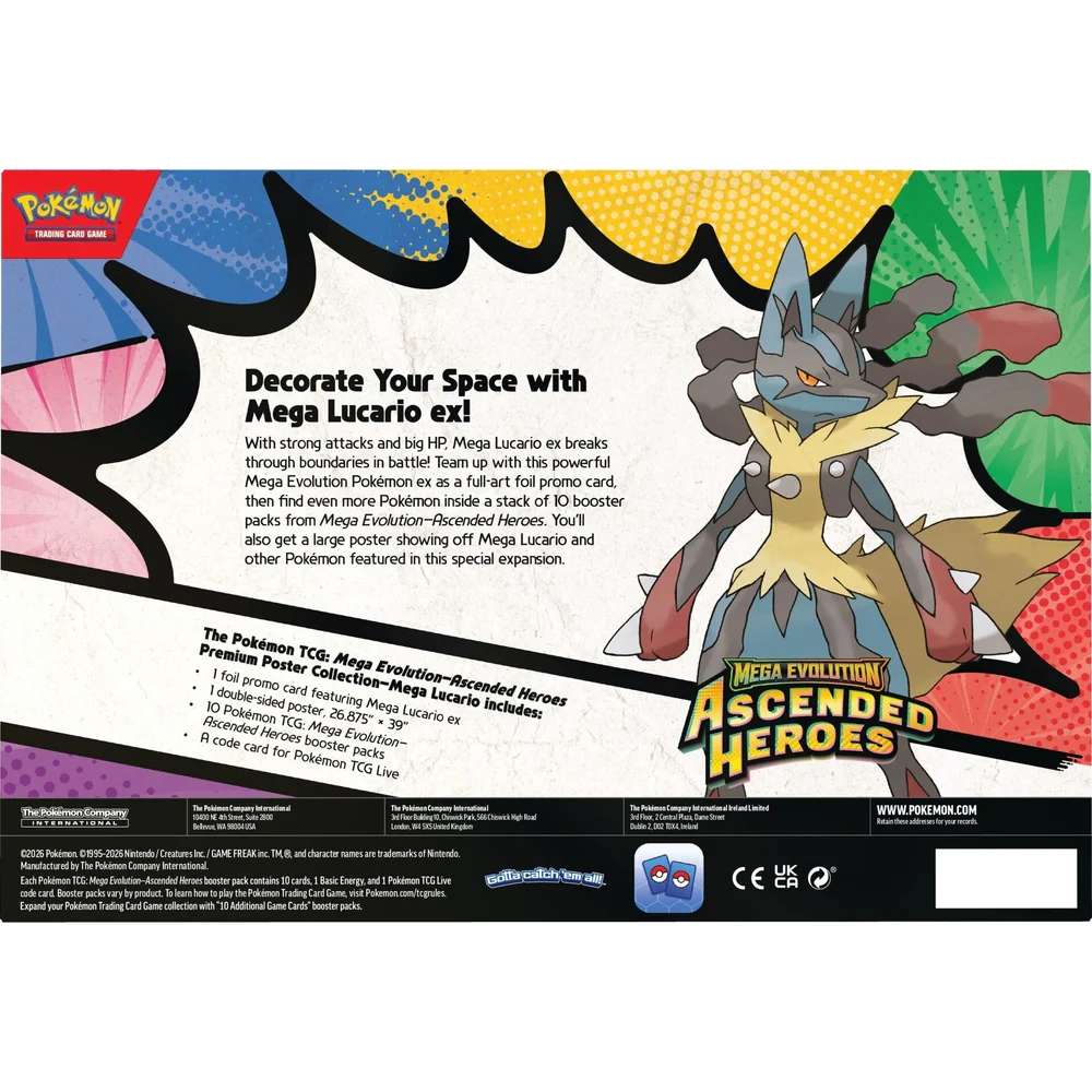 Pokemon Ascended Heroes Premium Poster Collection Mega Lucario - Image 2