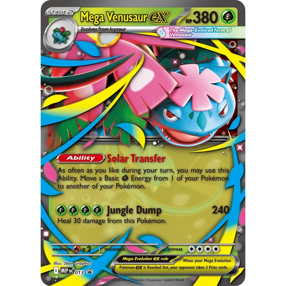 Pokemon Mega Venusaur MEP013 Black Star Promo (JUMBO) - Image 2