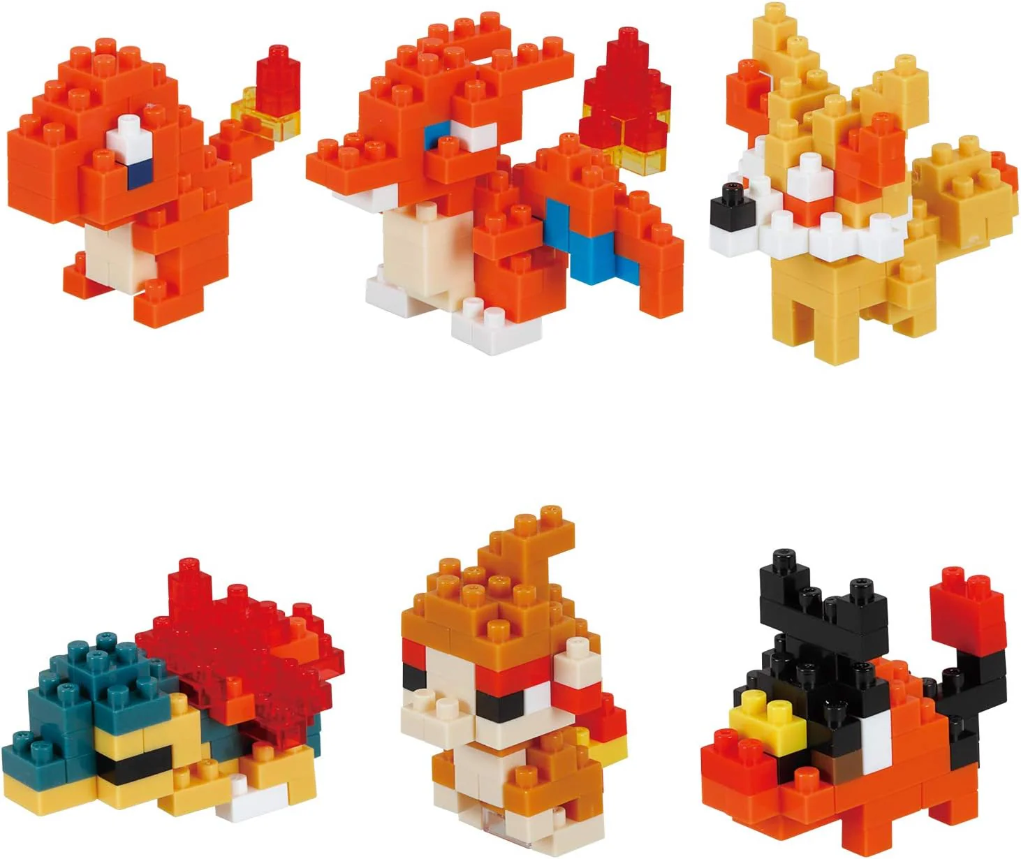 Pokemon Nanoblock Mini Fire Type (6 stk) Figurer - Image 2