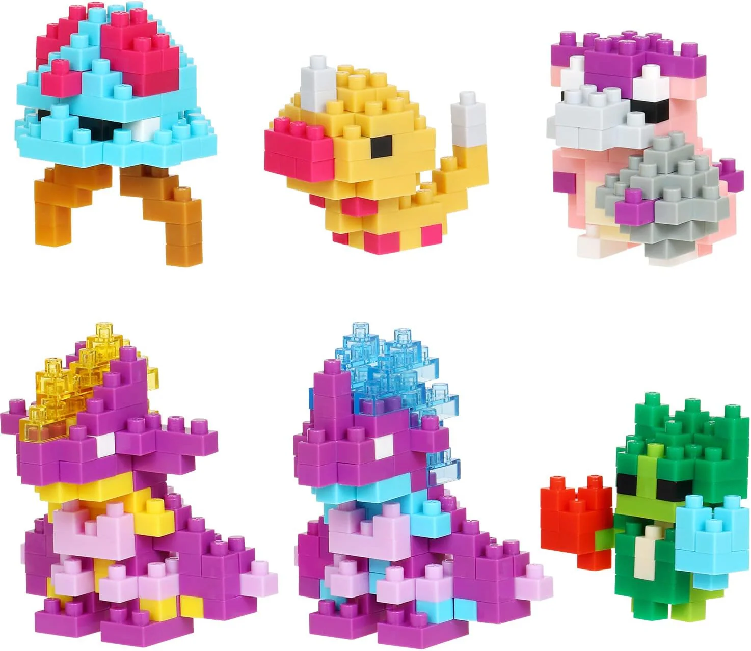 Pokemon Nanoblock Mini Poison Type (6 stk) Figurer - Image 2