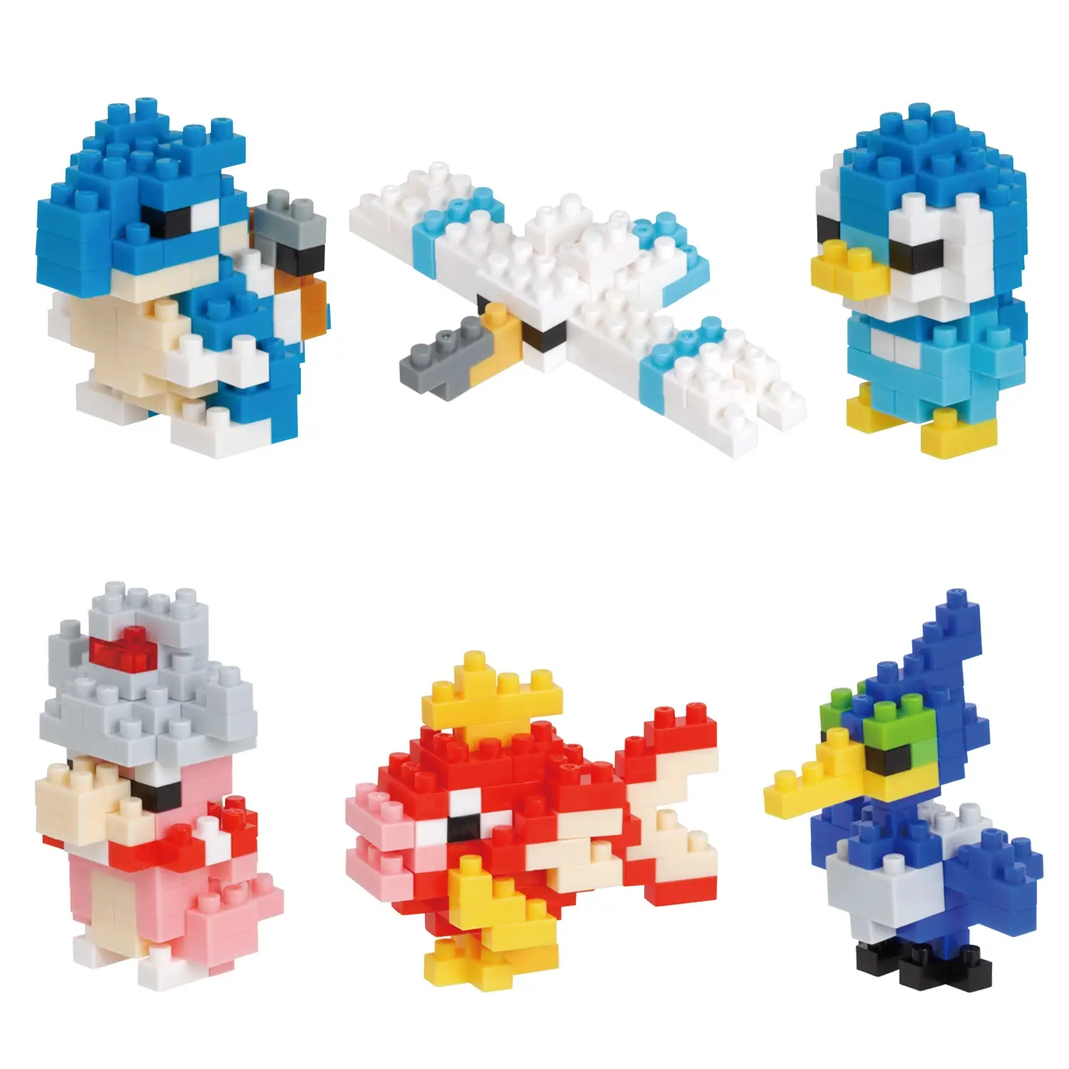 Pokemon Nanoblock Mini Water Type (6 stk) Figurer - Image 2