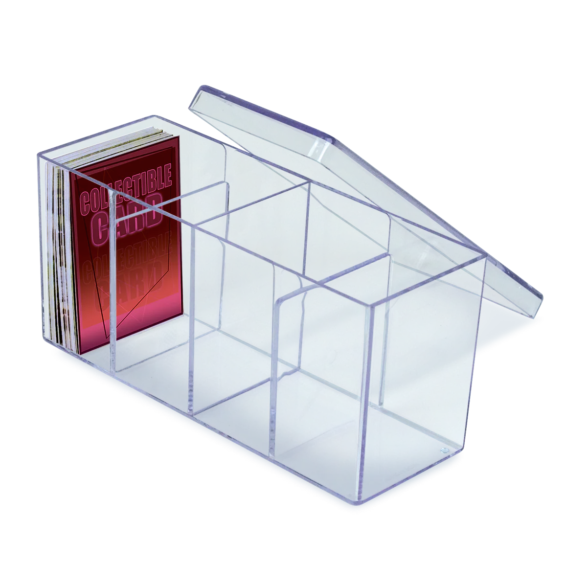 Ultra Pro 4-Compartment Card Storage Box - Clear - Image 3
