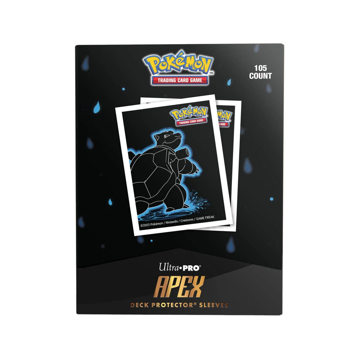 Ultra Pro Pokemon Neon Kanto 105ct Apex Deck Protector Sleeves Blastoise - Image 3