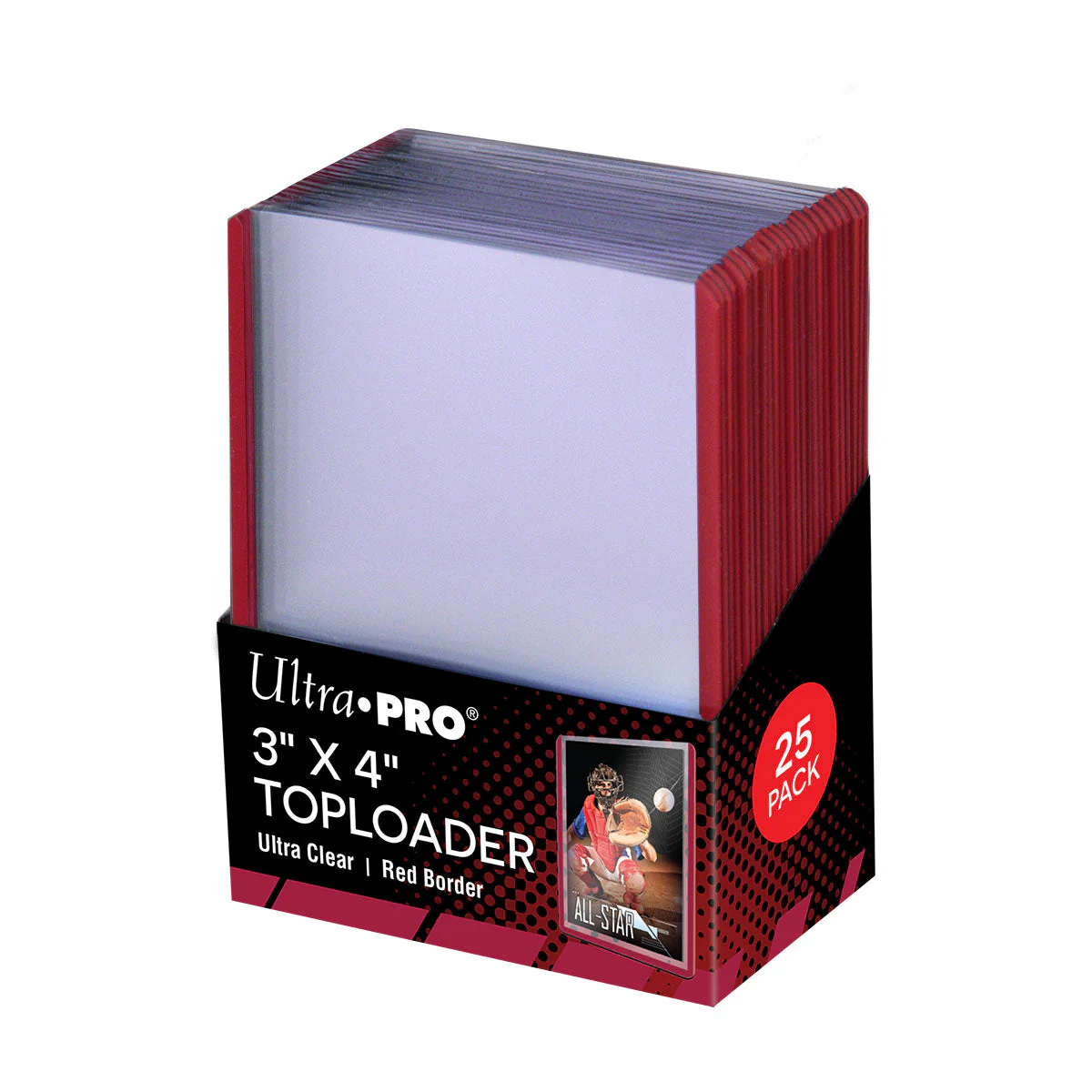 Ultra Pro Standard Toploader Med Farget Kant (25 stk) - Image 7